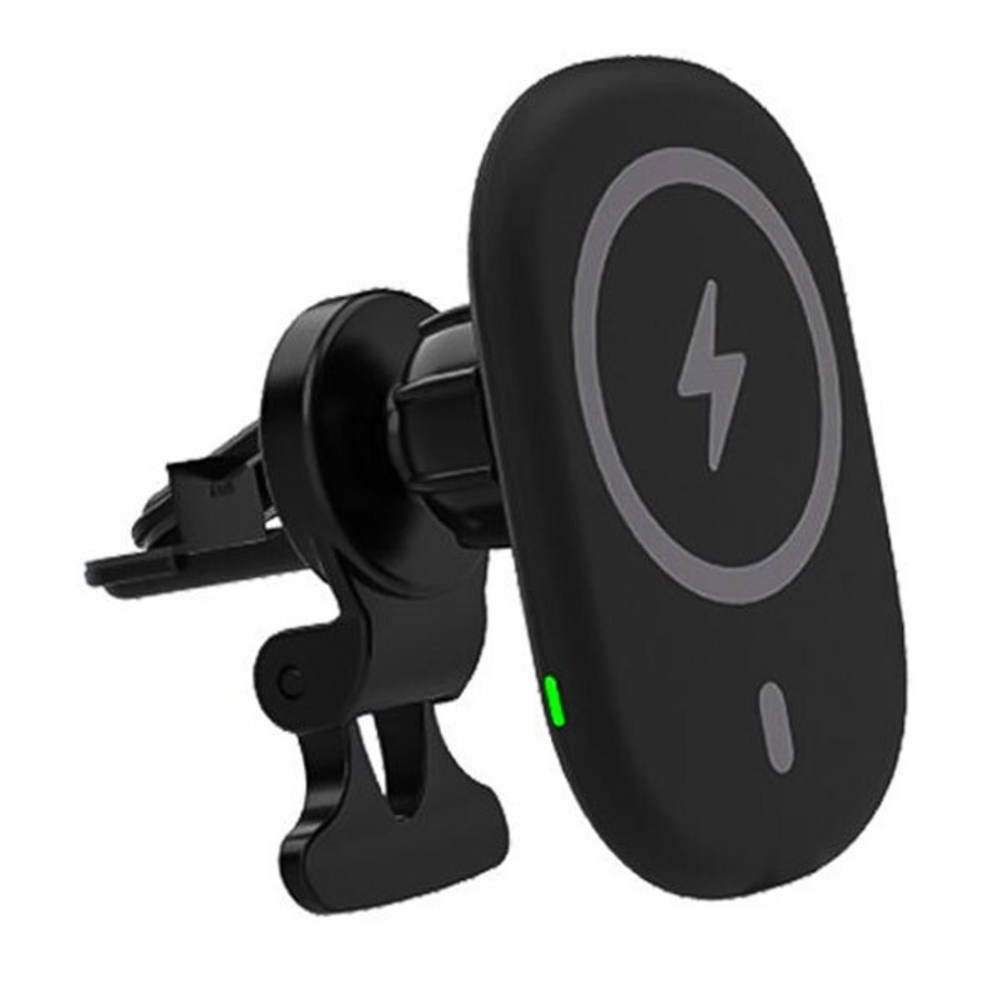 Urban AutoMag Wireless Charging Mount/Charger for iPhone 12/MagSafe Phones BLK