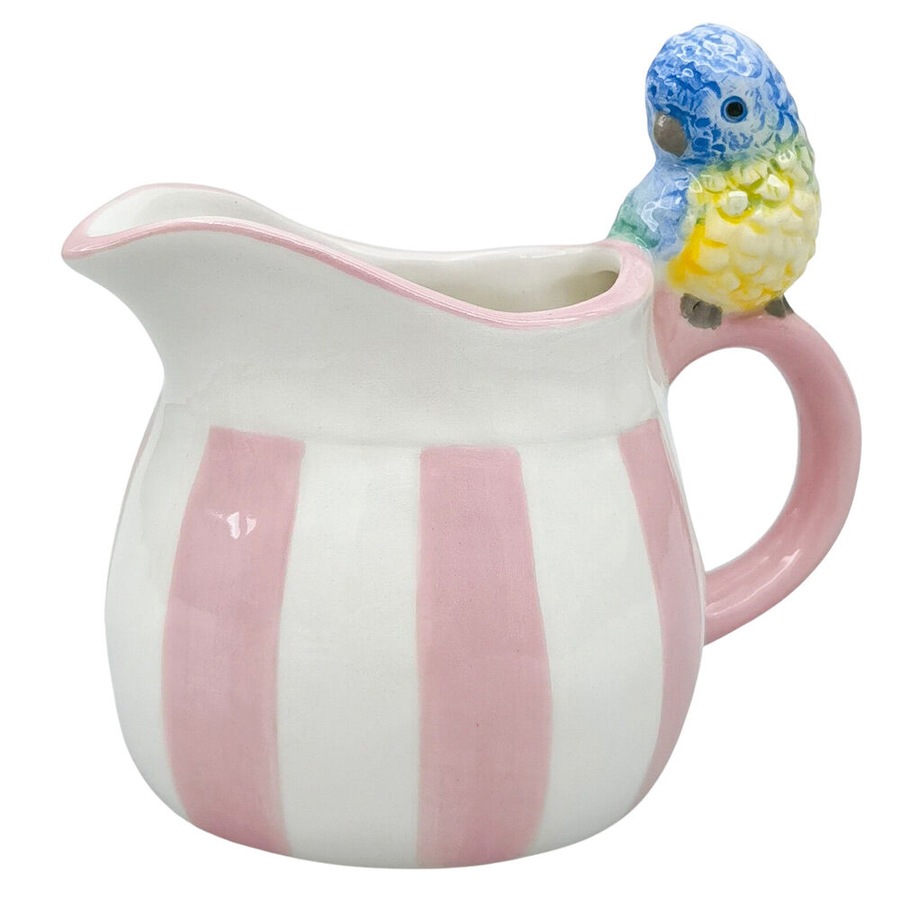 Urban Ceramic Perdy Parrot Pitcher Beverage Serving Jug 13x12cm Pink