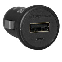 Force 1A USB Car Charger for Android/iPhone/iPad/Tablet/GPS/Smartphones - Black