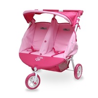 Valco Baby Just Like Mum Mini Marathon Twin Doll Pram/Stroller Toy/Kids/Pink