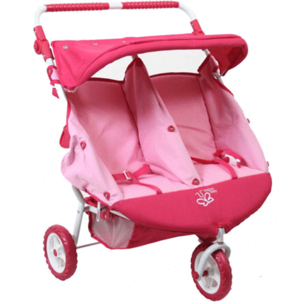 Valco Baby Just Like Mum Mini Marathon Twin Doll Pram/Stroller Toy/Kids/Pink