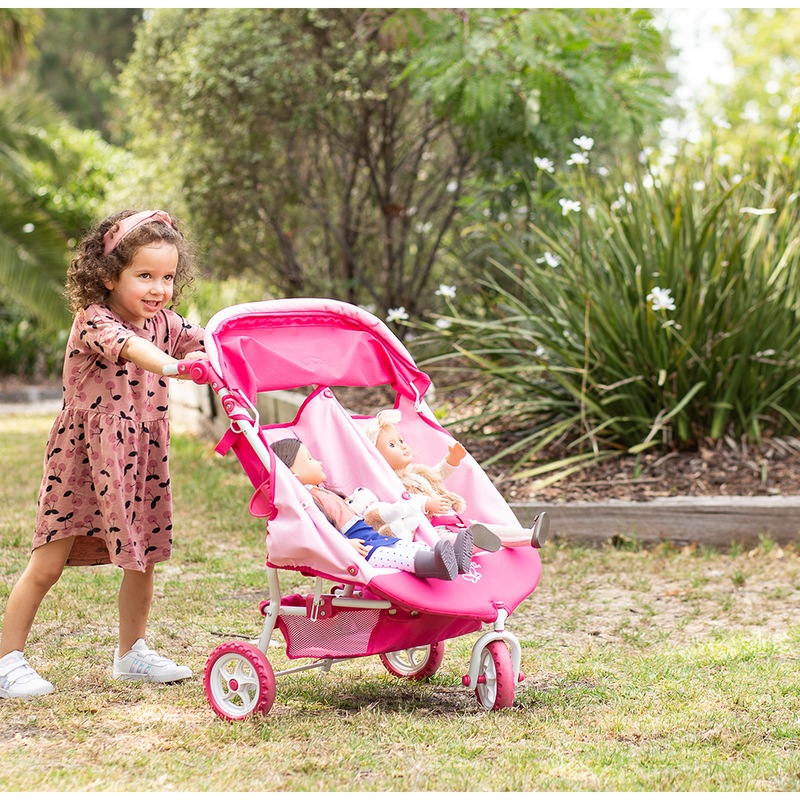 Buy Valco Baby Just Like Mum Mini Marathon Twin Doll Pram/Stroller Toy