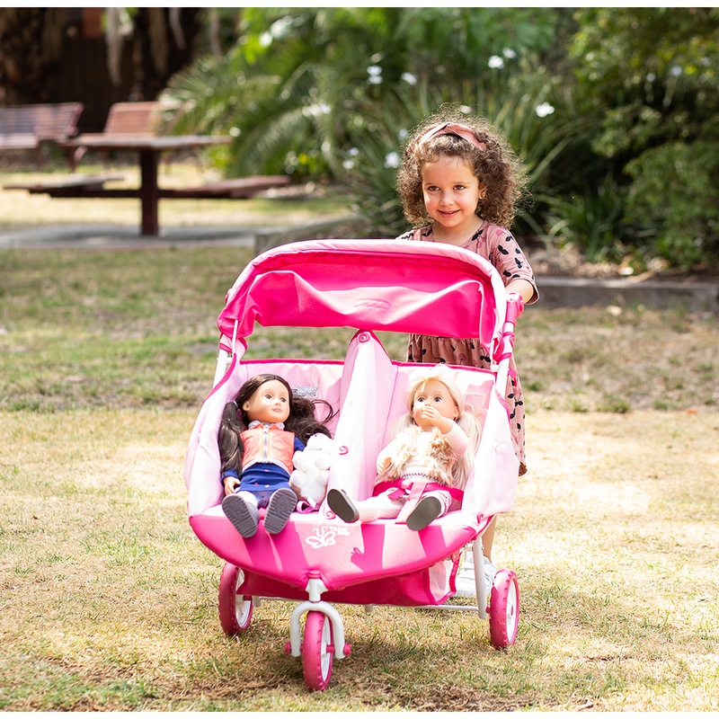 Buy Valco Baby Just Like Mum Mini Marathon Twin Doll Pram/Stroller Toy