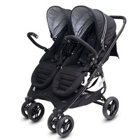 Valco Baby Snap Ultra Duo Foldable Pram Adjustable Seat Newborn Twin Coal Black