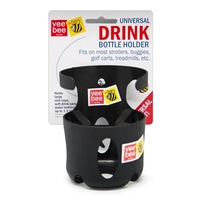 Veebee 14cm Universal Drink Bottle/Cups/Cans Holder for Strollers/Prams Black 