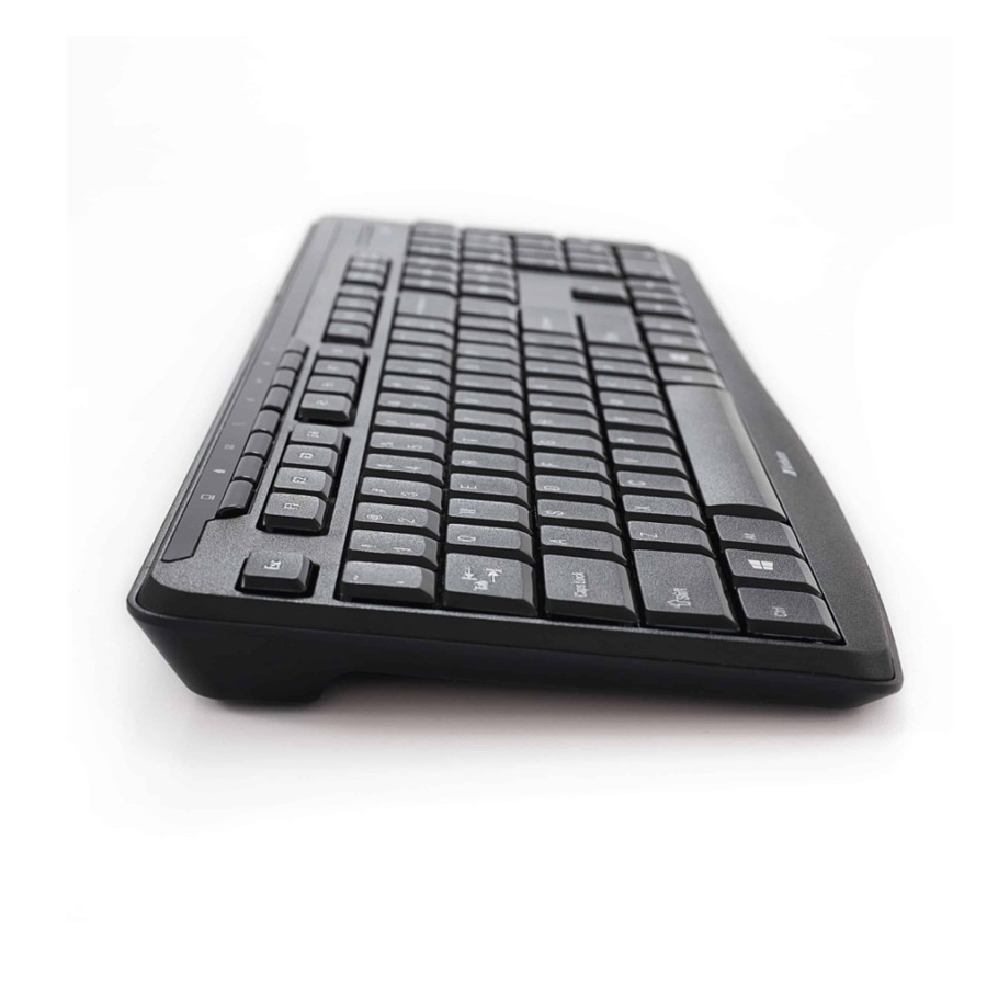 VERBATIM Silent Slim Wireless Blue LED Mouse & Keyboard Set Black