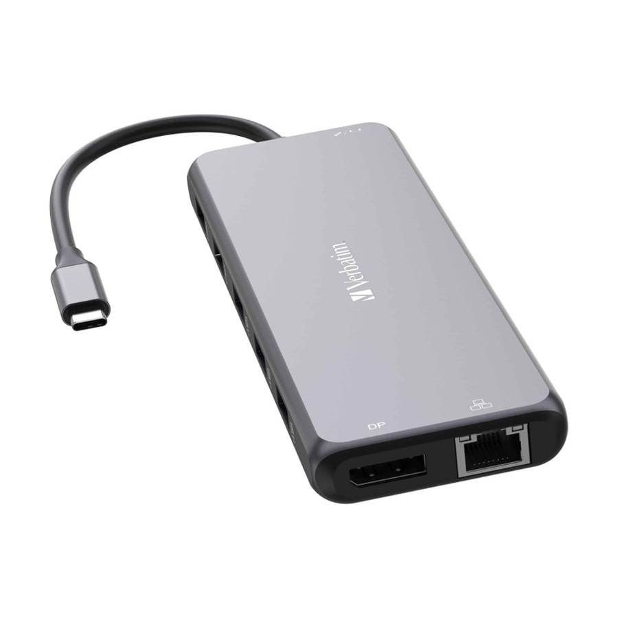 VERBATIM USB-C Connected USB-A & C/HDMI/RJ45 Multiport Connection Hub CMH-13