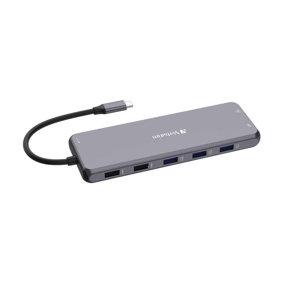 VERBATIM USB-C Connected USB-A & C/HDMI/RJ45 Multiport Connection Hub CMH-13