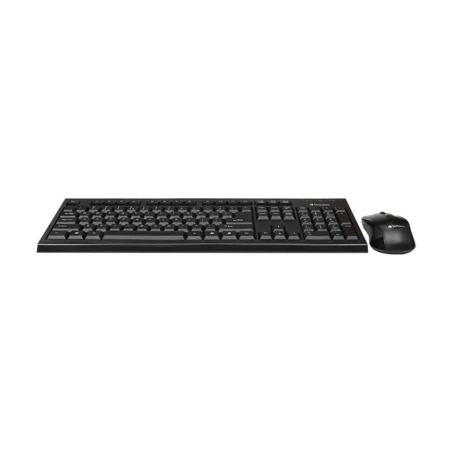 VERBATIM Wireless Keyboard & Mouse Combo Set W/ USB Connection Receiver 2.4Ghz
