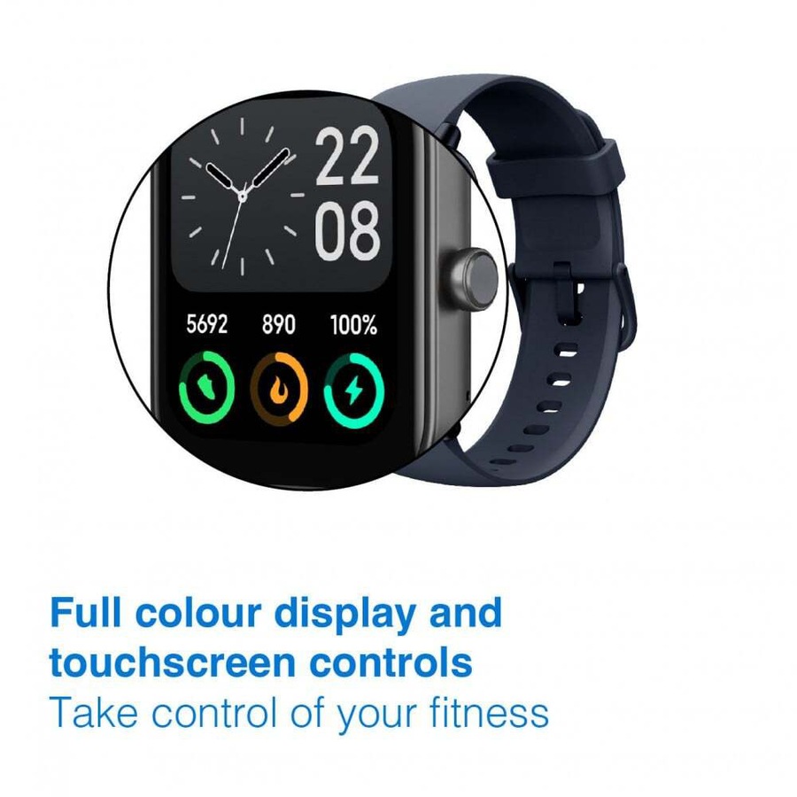 Vfitness Momentum 3 Sports/Fitness Smart Watch w/ Alexa Voice Assist Black