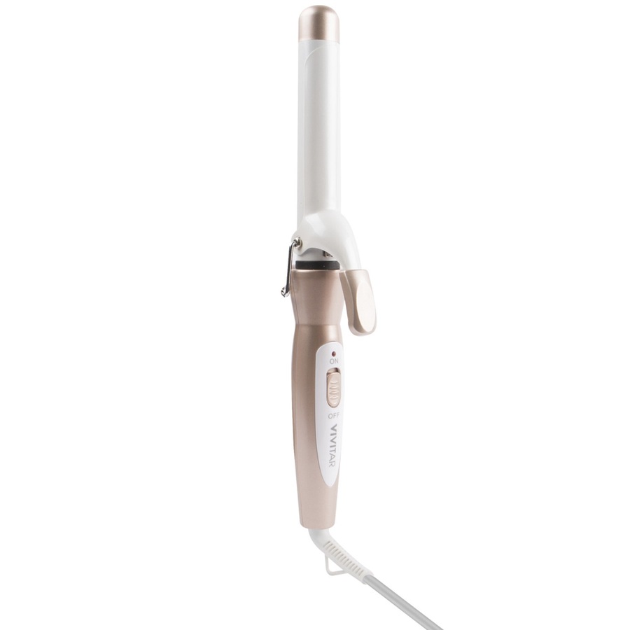 Vivitar Ceramic Tourmaline Curling Iron Barrel Pink 1in Hair Styling Tool