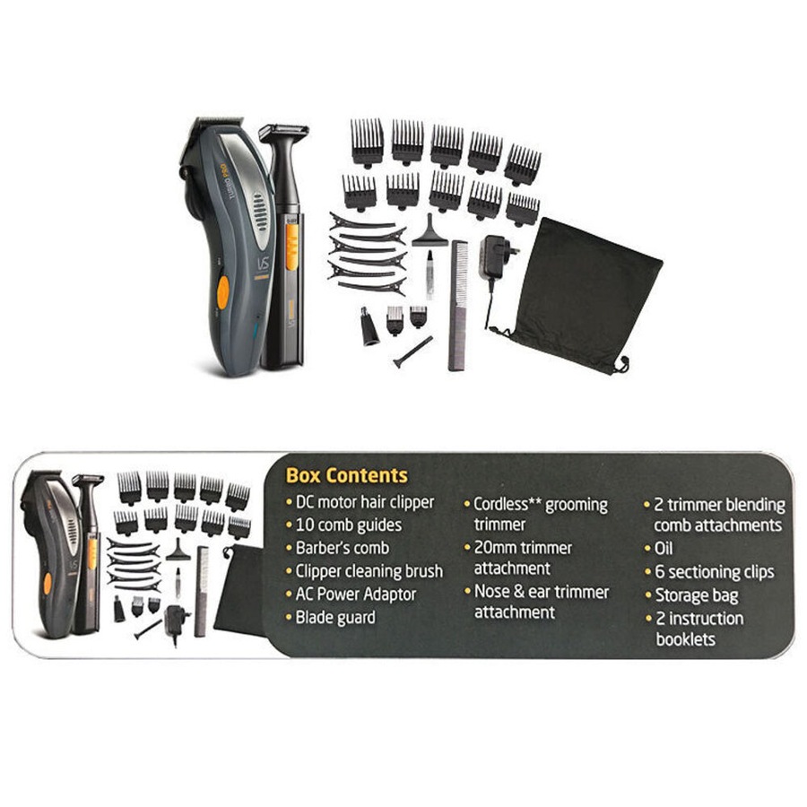 VS Sassoon Men VSM2330A Metro Grooming Hair Beard Clipper Trimmer Cordless Kit