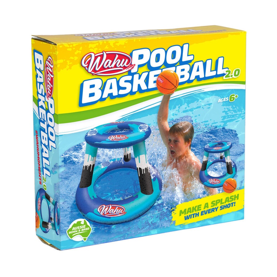 Wahu Pool Basketball 2.0 Set Inflatable Durable Water Resistant Outdoor Toy 6y+