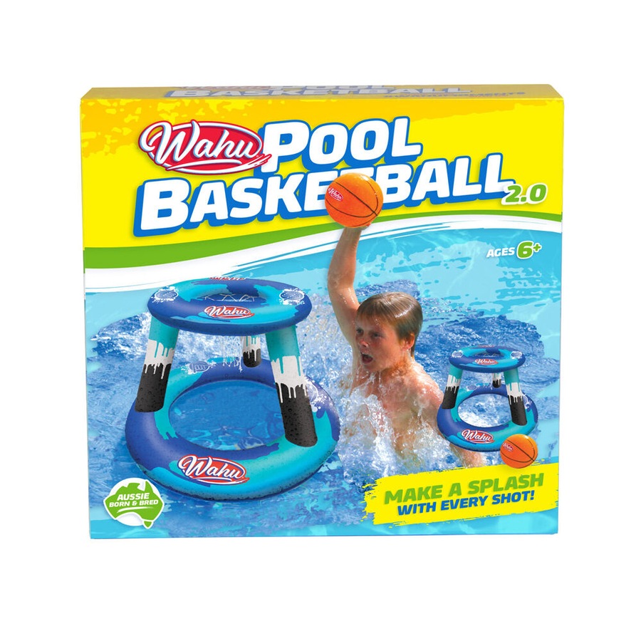 Wahu Pool Basketball 2.0 Set Inflatable Durable Water Resistant Outdoor Toy 6y+