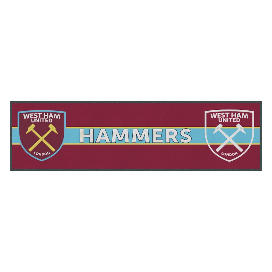 West Ham United Football Club Merchandise Bar/Kitchen Runner Counter Mat 89x24cm