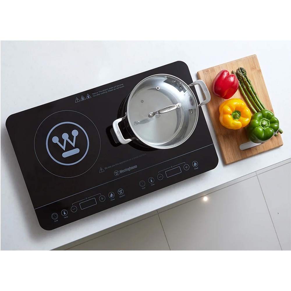 Westinghouse 2400W Electric Dual/Twin Portable Induction Cooktop/Cooker ...