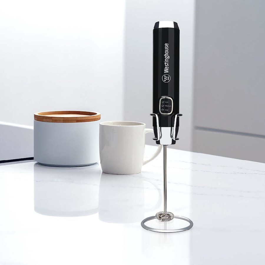 Westinghouse Cordless Handheld Electric Milk Frother Kitchen Gadget Black