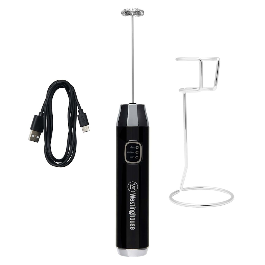 Westinghouse Cordless Handheld Electric Milk Frother Kitchen Gadget Black