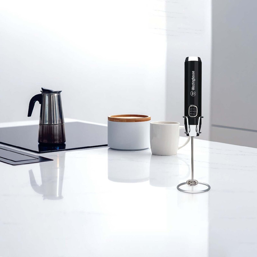 Westinghouse Cordless Handheld Electric Milk Frother Kitchen Gadget Black