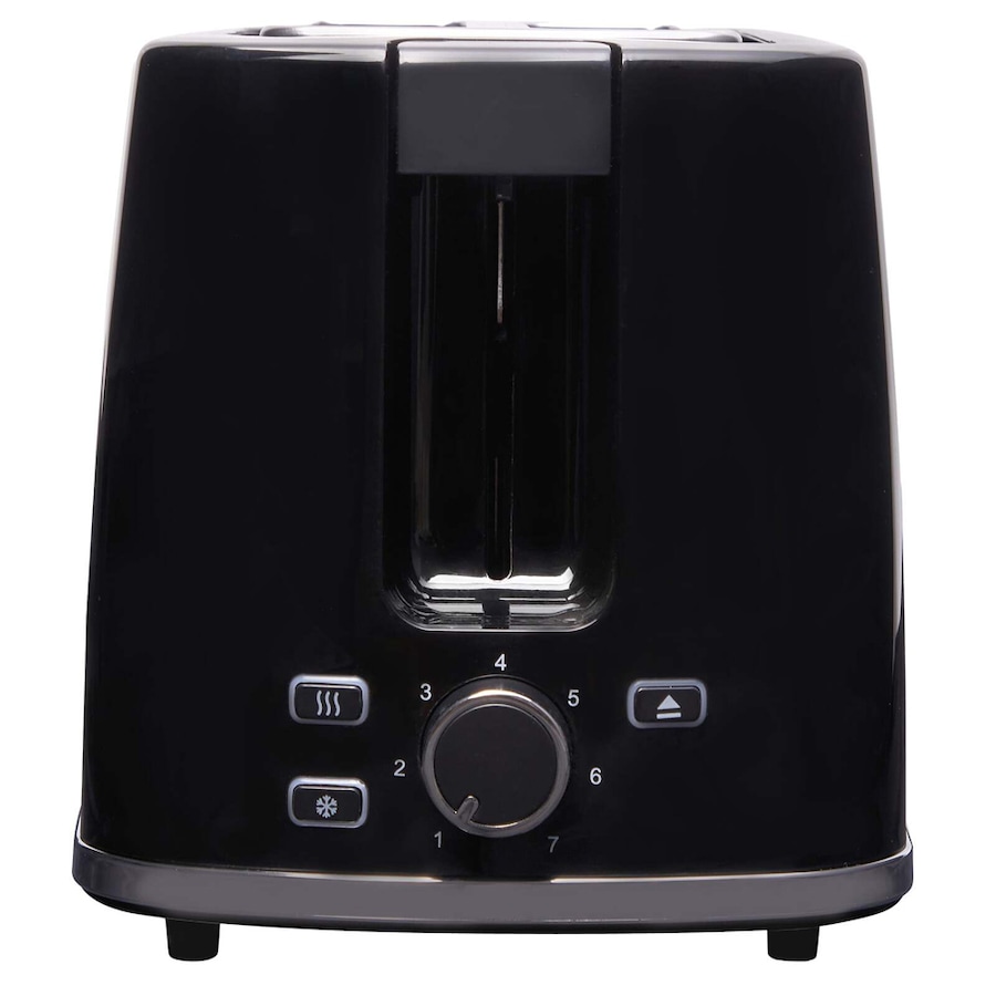 Westinghouse Electric Kitchen Benchtop Bread Toaster Black Extra-Wide 2 Slice