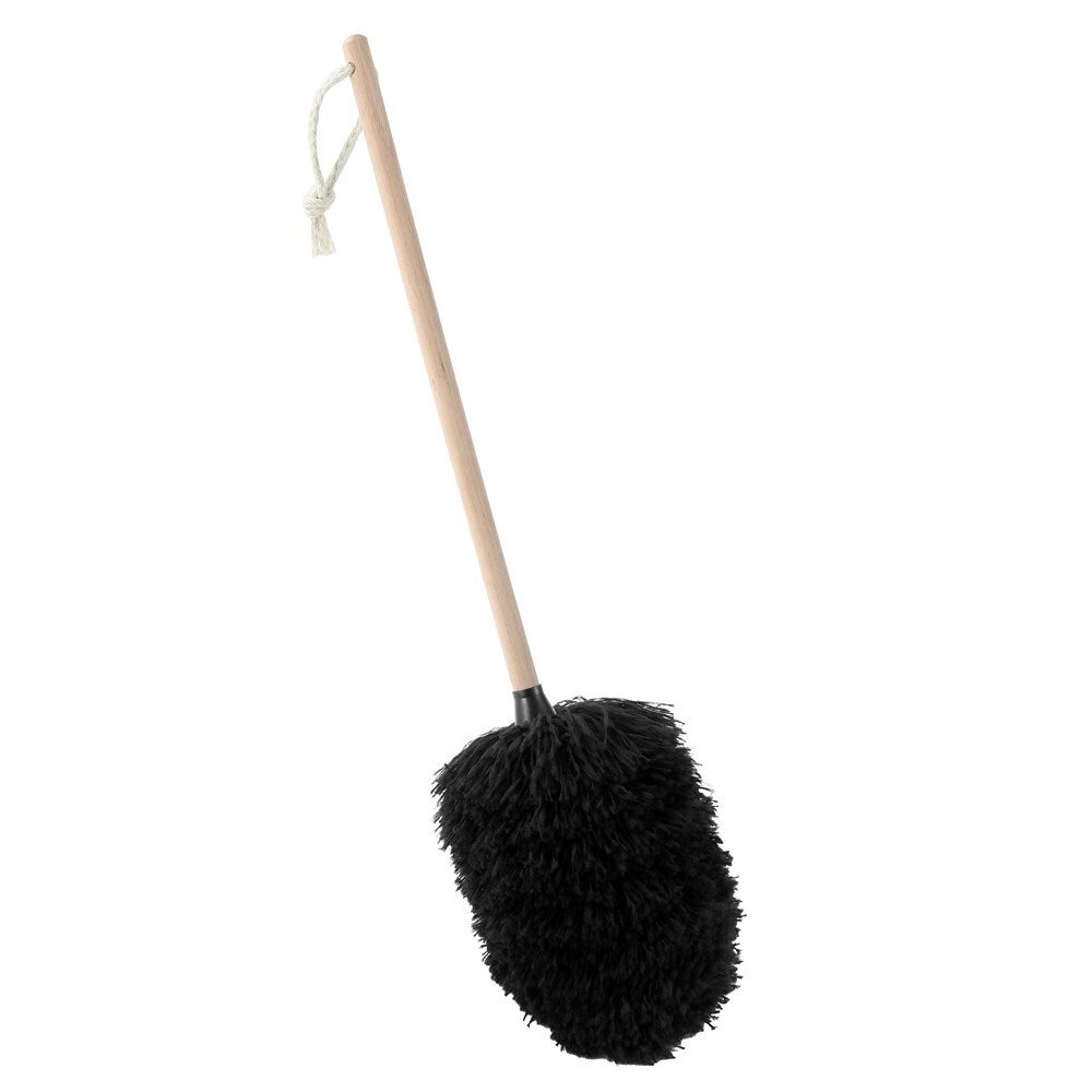 White Glove 54cm Eco Beech Wood Microfibre Duster Surface Cleaner Reusable Black