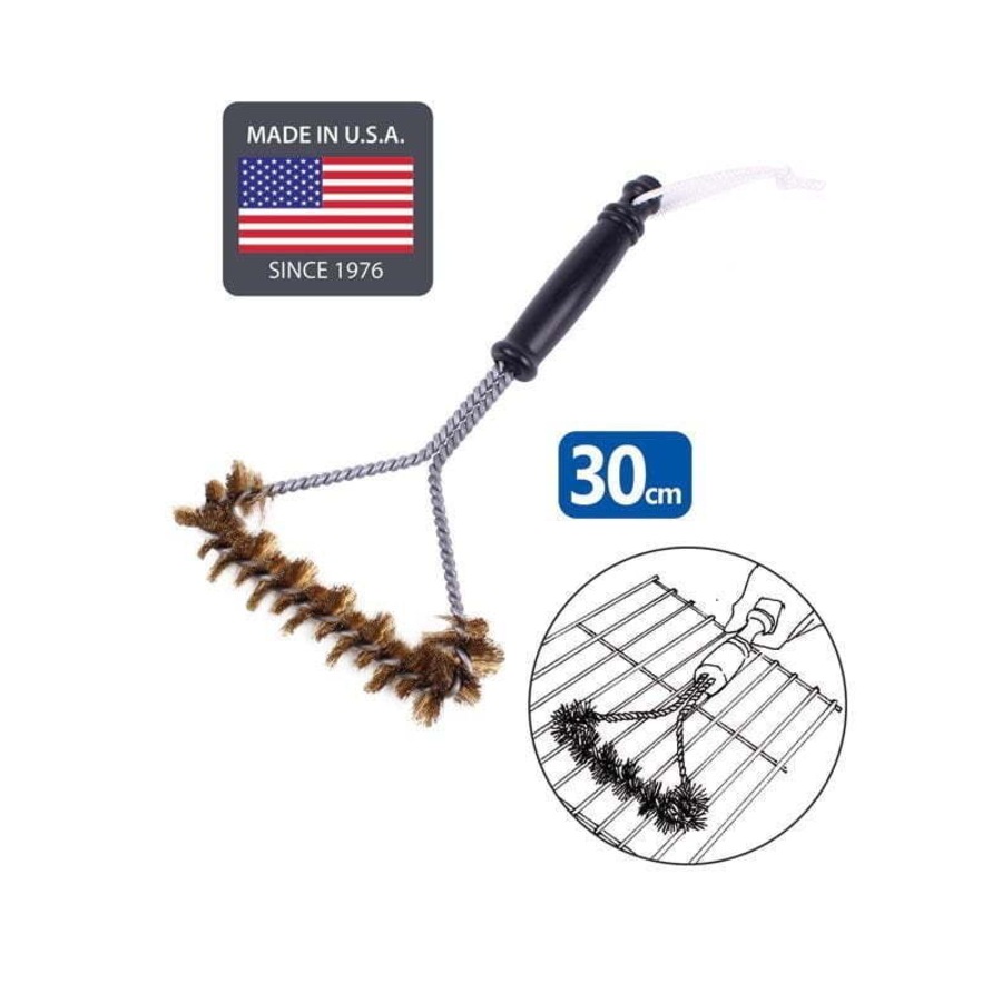 White Magic 30cm Brass Spiral Barbecue/BBQ Grill Cleaning Brush Cleaner Small