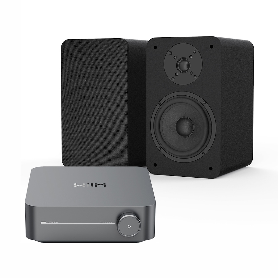 WiiM Barbershop Background Music System Streaming Amplifier Bookshelf Speakers
