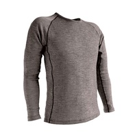 Wilderness Men Long Sleeve Crew Neck Winter Thermal Top Size L Base Layer Black