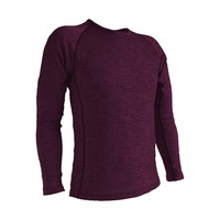 Wilderness Men Long Sleeve Crew Neck Winter Top Size M Thermal Base Layer Merlot