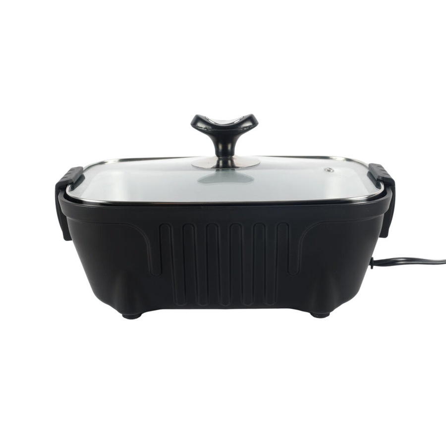 Wildtrak 12 Volt Portable Roaster Stove With Glass Lid 2L Black