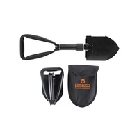 Wildtrak Folding 16x11cm Shovel w/ Pickaxe Blade & Pouch Outdoor Camping Black