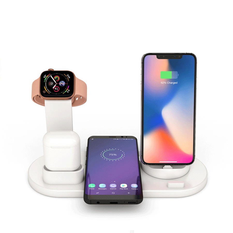QI Wireless Charger Station/Micro/USB-C for iPhone/Apple Watch/Air pods/Samsung