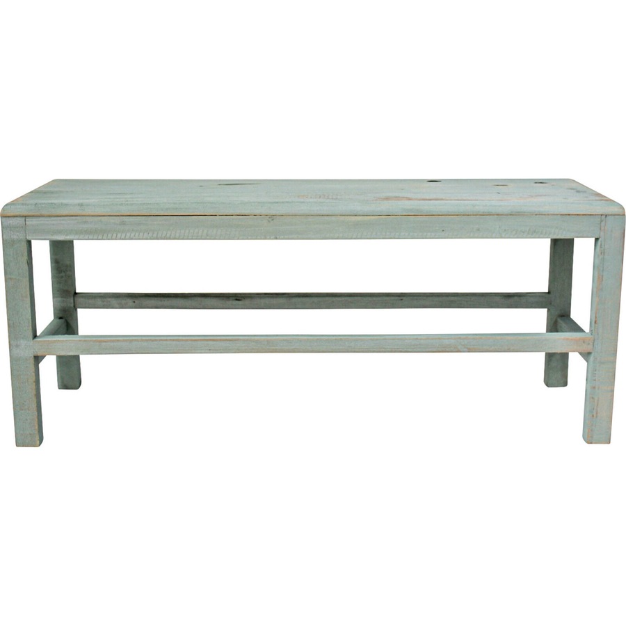 Wood 77cm Bench Seat Home Room Furniture Living Room Decor Rectangle Blue Wash