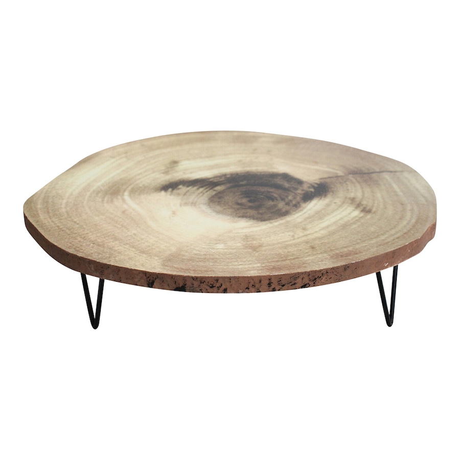 Wood Log 30x8.5cm Display Stand/Table Home Furniture Decor Round Small Natural