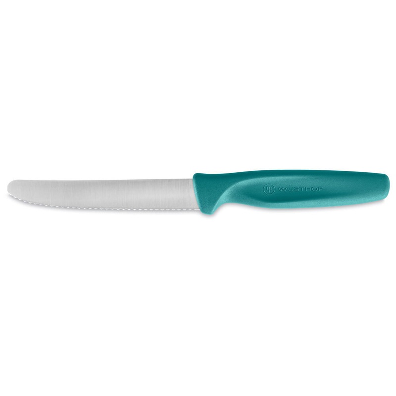 Buy Wusthof Create Tomato/Vegetable/Fruit Cutting 10cm Serrated Paring Knife Blue MyDeal