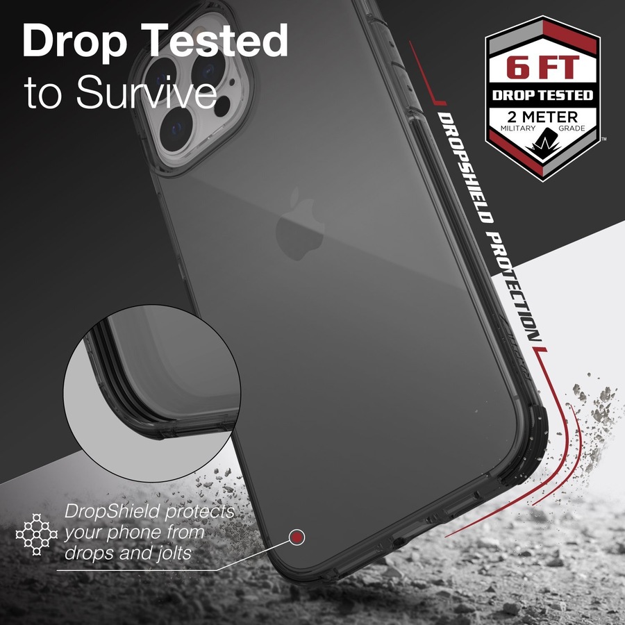 X-Doria Raptic Clear Shockproof Case/Cover For Apple iPhone 13 Pro Max Smoke