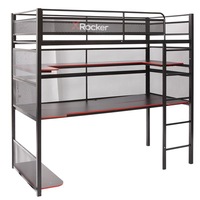 X Rocker Battlebunk Gaming High Sleeper Bunk Bed w/ Undermounted Gaming Desk