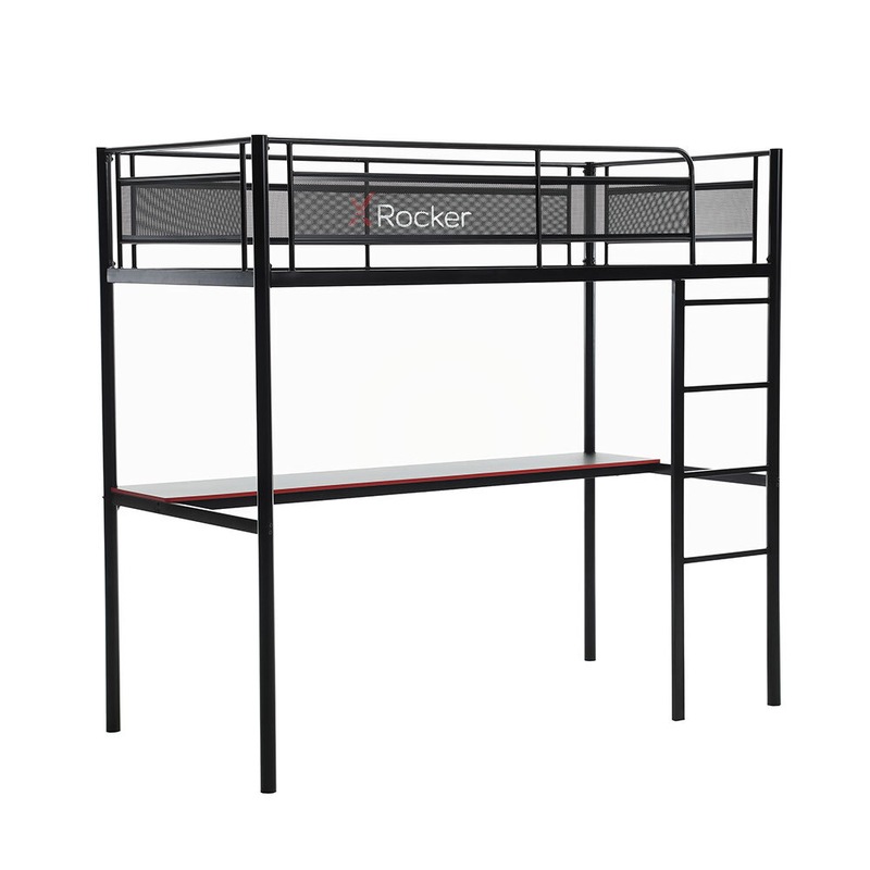 Buy X Rocker HQ High Sleeper TV/Console Gaming Single Bunk Bed Frame w ...