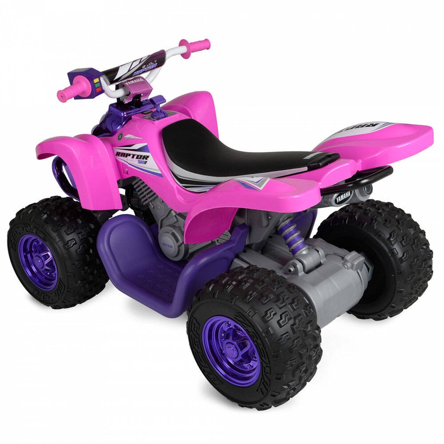 Yamaha Kids/Children 12V Electric Raptor ATV Ride On Girls Outdoor Toy Pink 3y+