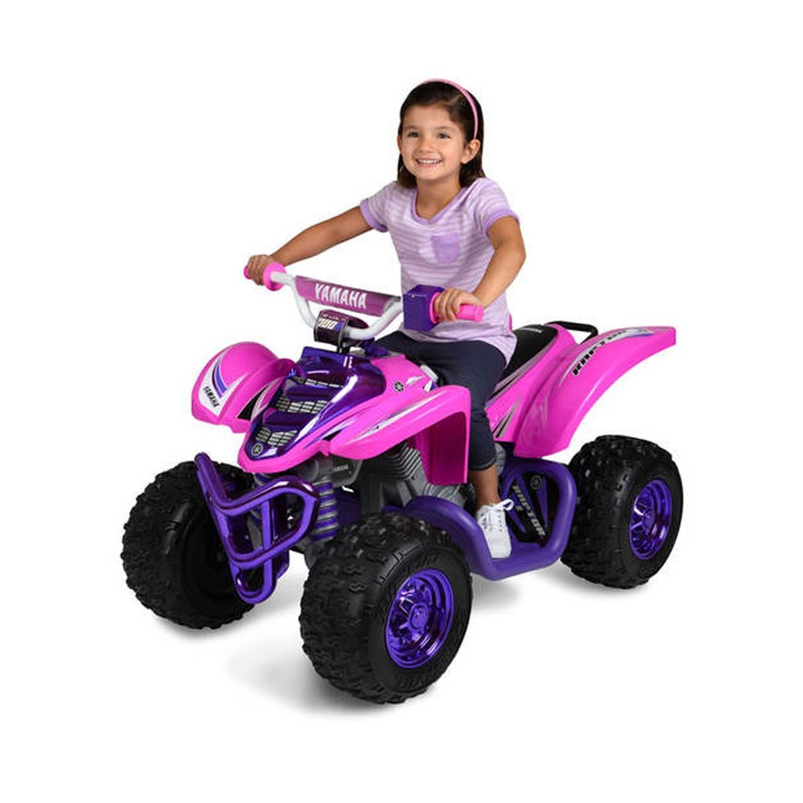 Yamaha Kids/Children 12V Electric Raptor ATV Ride On Girls Outdoor Toy Pink 3y+