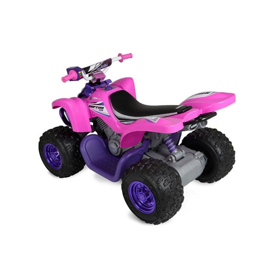 Yamaha Kids/Children 12V Electric Raptor ATV Ride On Girls Outdoor Toy Pink 3y+