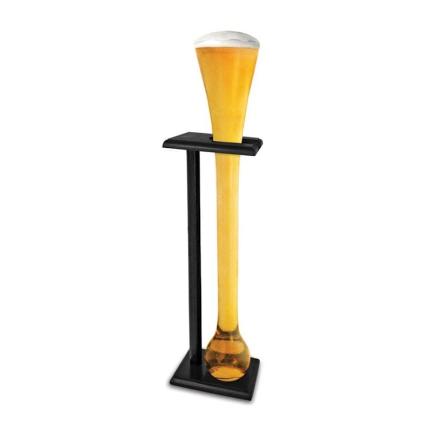 Yard Beer/Alcohol Beverage Drinking Cone Novelty Glass/Cup w/Timber Stand 2.75L