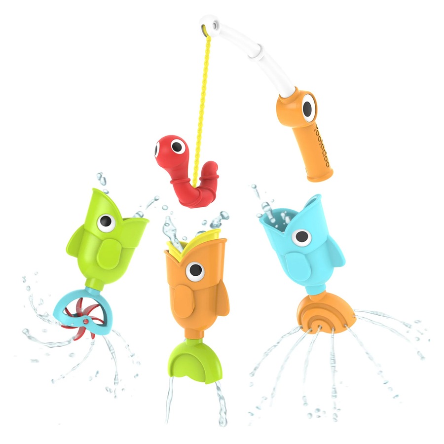 Yookidoo Catch N Sprinkle Fishing Set Kids/Toddler Animal Fish Bath Toy 2-6y