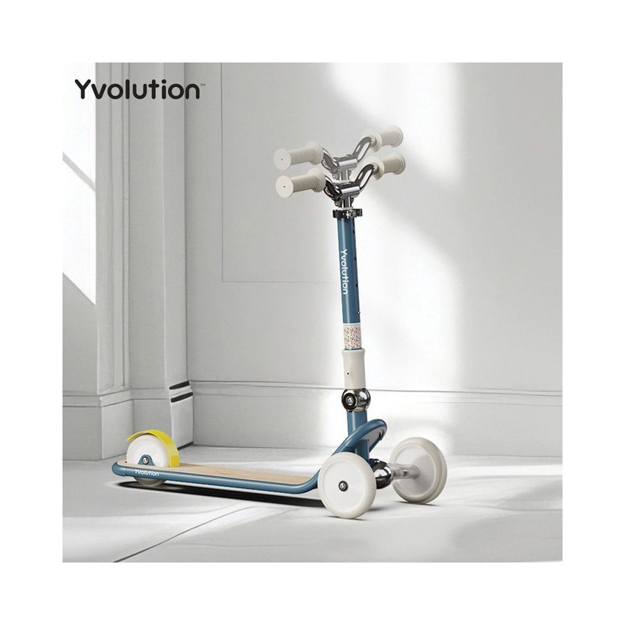 Yvolution Glider Classic 3 Wheel Kids Push Scooter Ride On Toy 3y+ Blue