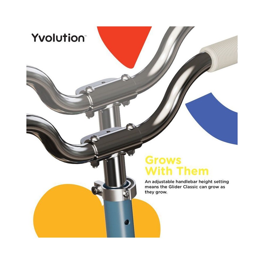 Yvolution Glider Classic 3 Wheel Kids Push Scooter Ride On Toy 3y+ Blue