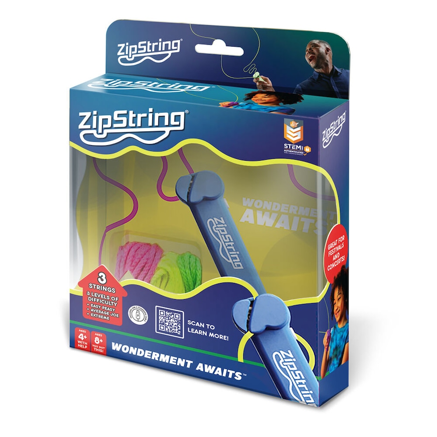 ZipString String Launcher Fidget STEM Toy Rechargeable 10.7x3.3cm Assorted 8y+