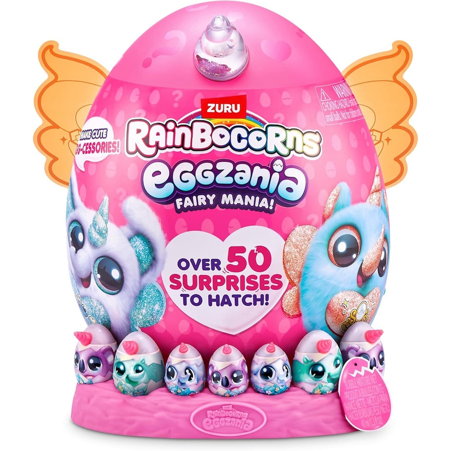 ZURU Rainbocorns Eggzania Fairy Mania Giant Surprise Kids Play Toy Assorted 3y+