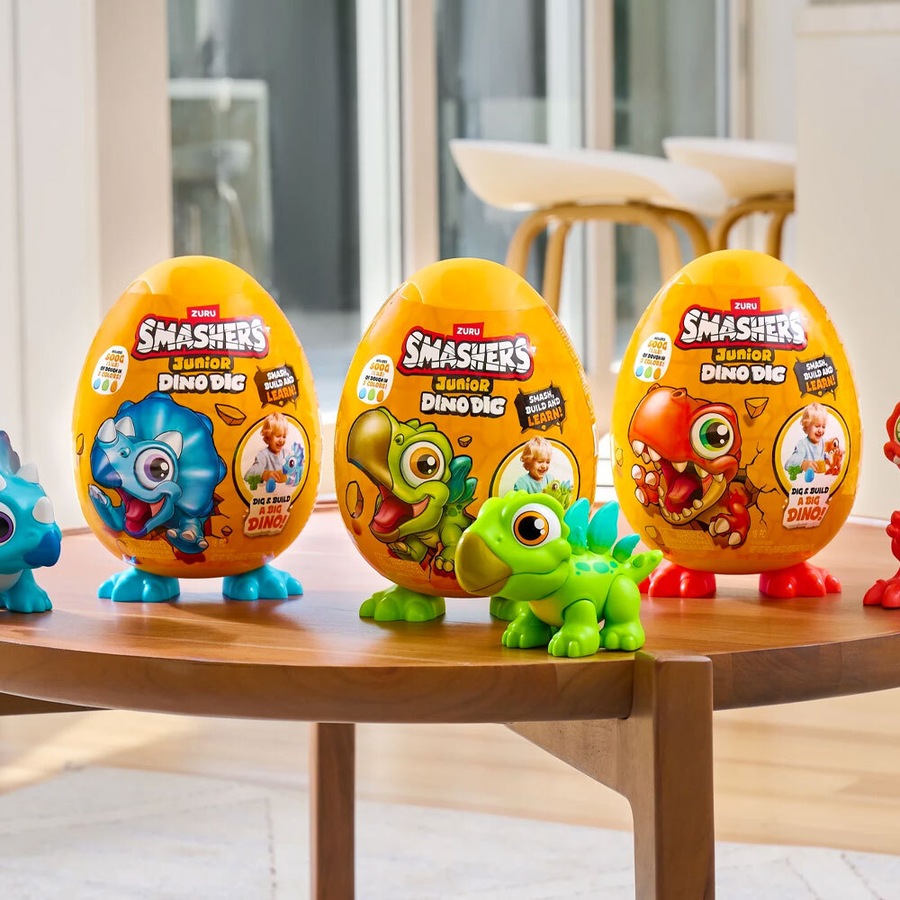Zuru Smashers Junior Dino Dig Small Egg Mystery Capsule Assorted Kids Toy 3+