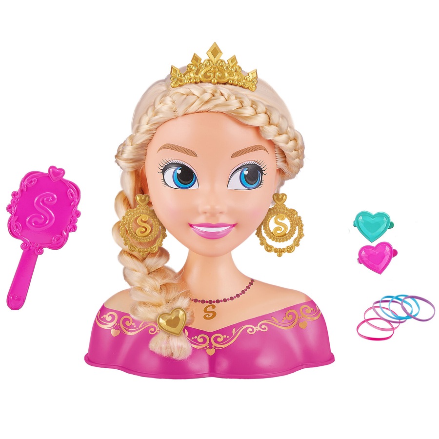 Zuru Sparkle Girlz Hair Styling Doll Princess Head 3+ Kids Toy w/ Accessories