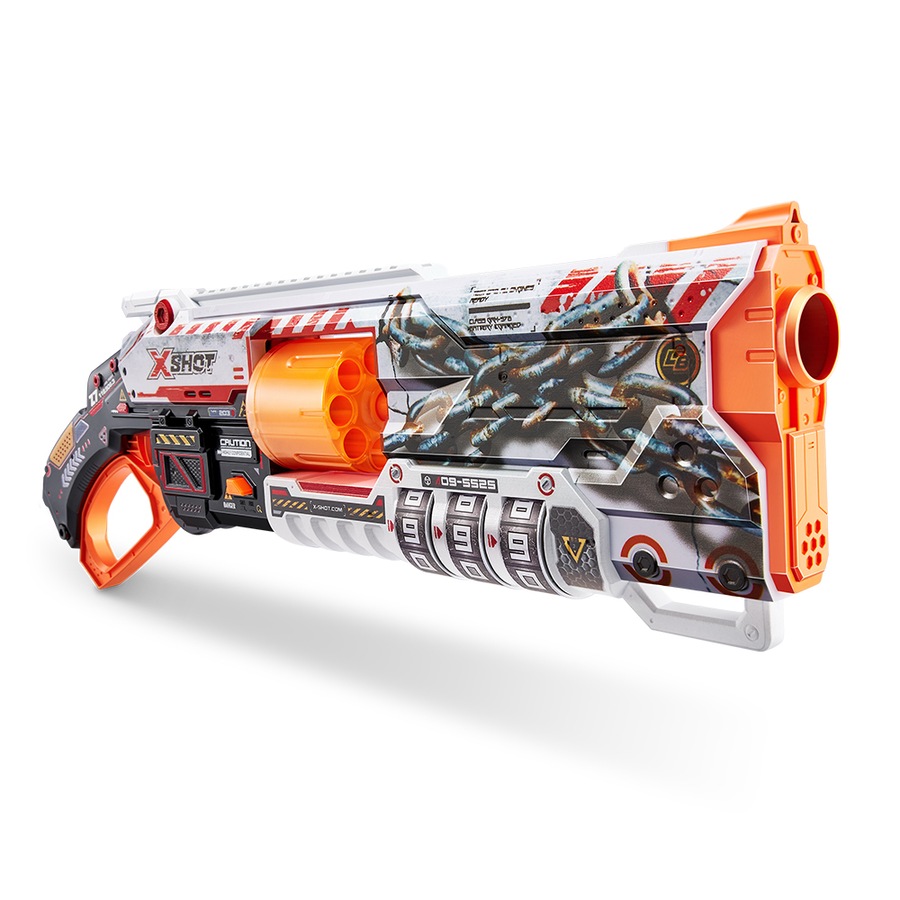Zuru X-Shot Skins Lock Blaster Gun Kids/Children Outdoor Fun Play Game Toy 8+